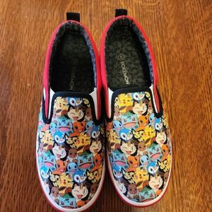 Pokemon Ground Up Slip-on Canvas Sneakers‎ Shoes Unisex Nintendo Size Youth 5